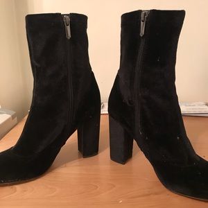 Sam Edelman Black Velvet Booties